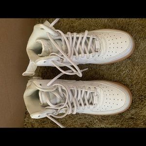 High top Air Force 1s gum bottom